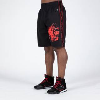 Buffalo Old School Workout Shorts, Black/Red