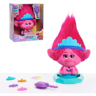 DreamWorks Trolls Band Together Poppy Styling Head med tilbeh?r 11-Pieces Pink Kids Toys i alderen 3 op med bare leg