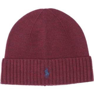 Polo Ralph Lauren Herren Mütze rot Schur-Wolle