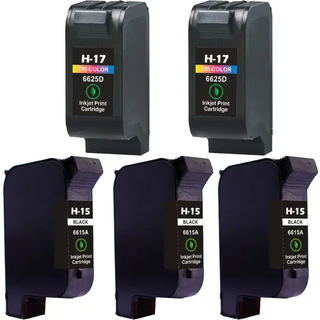 Kompatible blækpatroner HP 15 - 17 - C6615DE, 5 stk. rabatpakke 218 ml