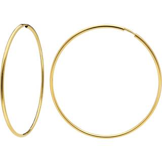 trendor 15175 Damen Ohrringe Gold 333 / 8K Creolen Breite 2 mm Ø 60 mm