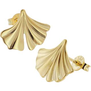 trendor 15203 Damen-Ohrringe Gold 333/8K Ginkgo Ohrstecker
