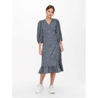 Olivia 3/4 Wrap Midi Dress - Blue Mirage - XS - ONLY