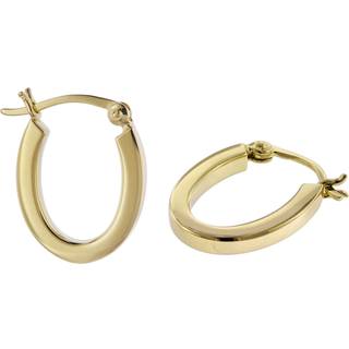 trendor 08784 Damen Ohrringe 925 Silber Goldplattiert Creolen 18 mm