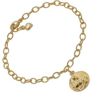 trendor 51200 Damen-Armband mit Pferd-Anhänger Silber Goldplattiert 19 cm