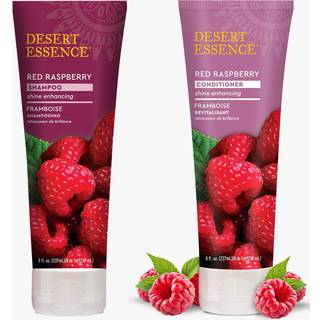 ?rken essens r?d hindb?rshampoo og balsambundt med aloe bladjuice jojoba vitamin B-5 og shea sm?r 8 fl. oz. og 8 fl. oz. Hver