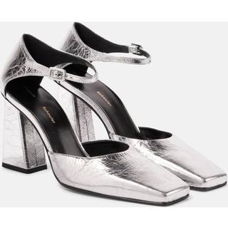 Proenza Schouler Quad metallic leather pumps - silver - EU 40.5