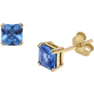 trendor 51680-03 Damen-Ohrringe Gold 333 / 8K Zirkonia London Blau