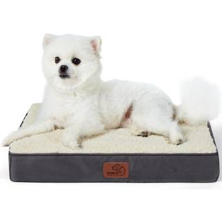 Bedsure Hundeseng til sm hunde - Ortopdiske vandttte hvalpesenge med aftageligt vaskbart betrk ggekasse Skummtte til kledyr Velegnet til k