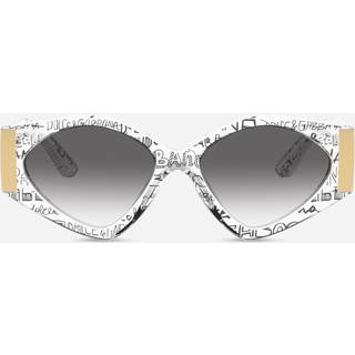 Dolce & Gabbana DG4396F Asian Fit 33148G 55 Solbriller Kvinder Krystalklar - Clear Graffiti - 55mm