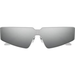 Balenciaga Unisex BB0192S 004 Solbriller Metal Rifle tønde Sølv Geometrisk