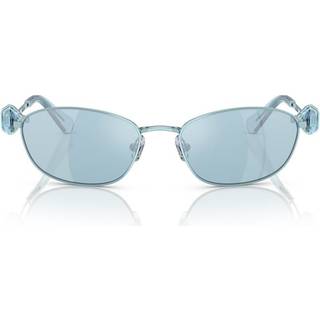 Swarovski Kvinde SK7010 40081N Solbriller Metal Blå Lyseblå Rund Spejlet Spejl