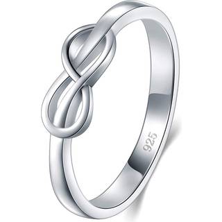 Boruo Infinity Ring - Sterling Silver Rings For Women - 925 Infinity Sterling Silver Rings - Knot Ring - Infinity Form Silver Ring - Klassisk gav
