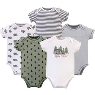 R?rt af naturen Unisex Baby Organic Cotton Bodysuits Happy Camper 12-18 m?neder