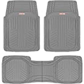 Motor Trend Flextough plus gr? gummi Bilgulvm?tter - All Weather Deep Dish Automotive Floor Mats Heavy Duty Trim for