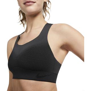 Nike Swoosh Flyknit-sports-bh uden indlæg og med højt støtteniveau til kvinder - sort - XL (A-B)