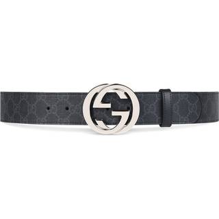 Gucci - 4cm Monogrammed Coated-Canvas Belt - Men - Black - EU 75