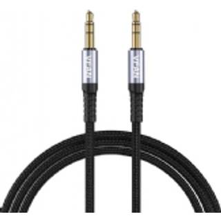 Kabel Vipfan L11 Mini Jack 3,5mm AUX, 1m, guldbelagt (grå)