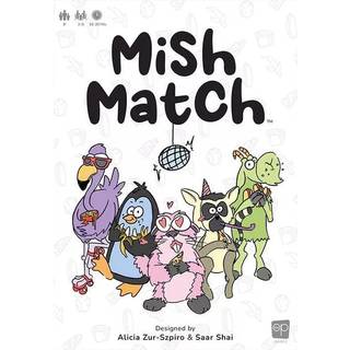USAOPOLY Mish Match | Hurtigt festspil til 2-8 spillere | Alder 8+ | Kortspil til Family Night Fun
