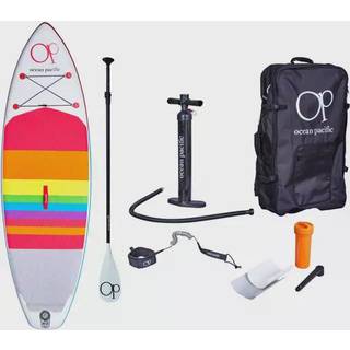 Ocean Pacific Sunset All Round 9'6 Oppustelig Paddle Board (Hvid/Rød/Blå)
