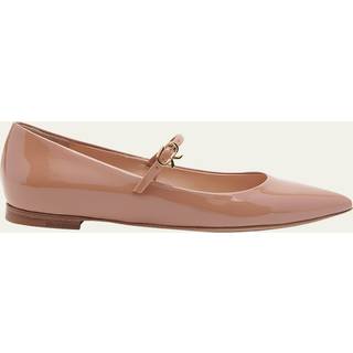 Gianvito Rossi Ribbon patent leather ballet flats - beige - EU 41