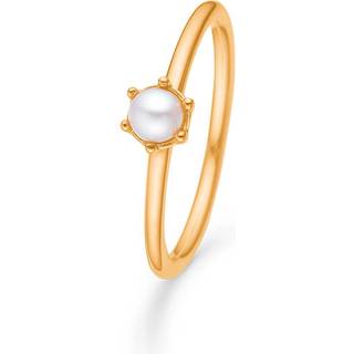 Mads Z - Poetry Solitaire ring m. ferskvandsperle i 14kt. guld