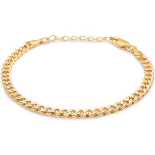 Avilé Jewelry Panzer Armbånd 18 kt. Forgyldt Sølv DI018-GP-20 + 3 cm - Unisex - 925 Sterling Silver