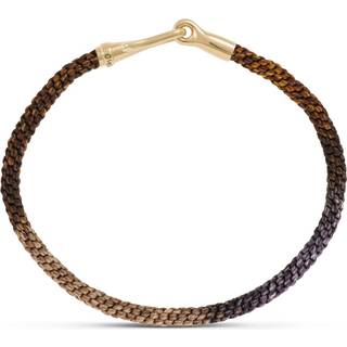 OLE LYNGGAARD COPENHAGEN Life armbånd i velvet nylon med guld krog - 18 cm