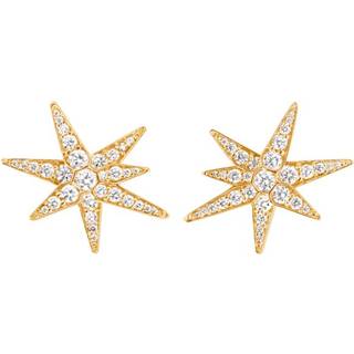 OLE LYNGGAARD COPENHAGEN Funky Stars 18 kt. guld stjerne ørestikker med brillanter (mellem), PAR