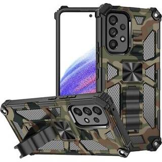 Camo Series Samsung Galaxy A53 5G Hybrid Cover med Stand - Army Grøn