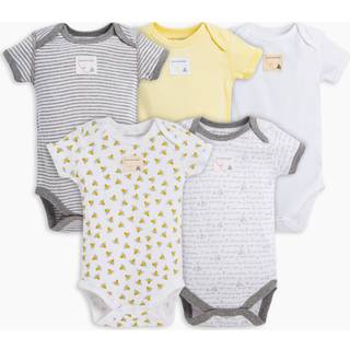 Burt's Bees Baby Unisex-Baby bodysuits 5-Pack Short & Long Sleeve One-Pieces 100% Organic Cotton Sunshine Prints 0-3 månader