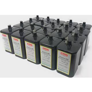 4R25 6V-Blockbatteri Erstatter til Nissen Lanternebatteri IEC 4R25 20er Set