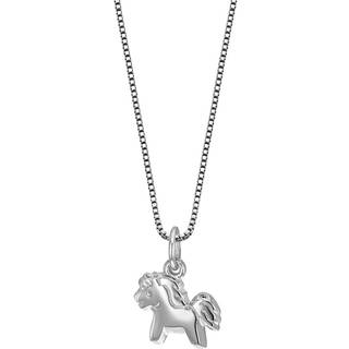 trendor 49037 Mädchen-Halskette mit Pony-Anhänger 925 Silber
