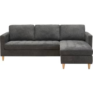 Firenze Sofa - Sofa, Mørkegrå Med Natur Træben, Hn1045