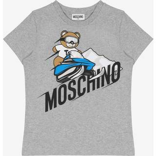 Moschino Kids Printed cotton jersey T-shirt - grey - Y 4