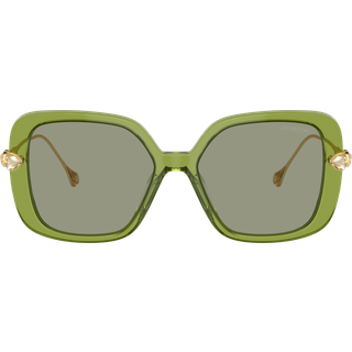 Swarovski SK6011 3002/2 55 Solbriller Kvinder Grøn - Transparent Green - 55mm