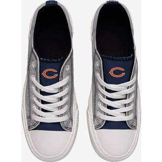 Foco Chicago Bears NFL Womens Glitter Low Top Canvas Shoes - 9