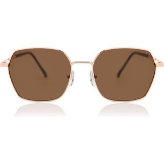 Geometric Fuld Kant Metal Guld Solbriller Mænd - SmartBuy Collection - Rose Gold - 53mm