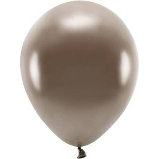 10 stk. Økologiske balloner metallic brun 12" – Biologisk nedbrydelig festdekoration