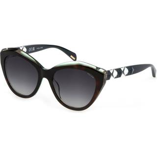 Police SPLL35 HEDRON 07NV 55 Solbriller Kvinder Tortoiseshell - Dark Tortoise Glossy Green - 55mm