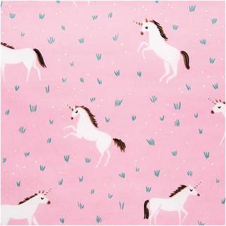 Druckstoff Einhorn rosa 140cm beschichtet - Rosa