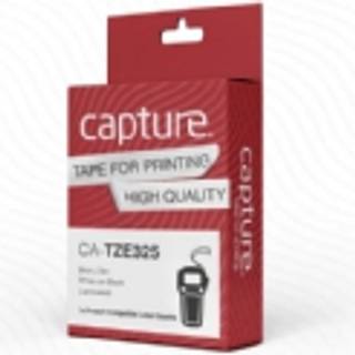 Capture Tape Tze-325 9mm White/black
