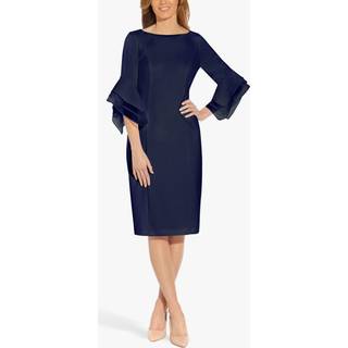 Adrianna Papell Adrianna Papell Strikkjole med Lagdelte Ærmer i Crepe - EU 48 (UK 20)