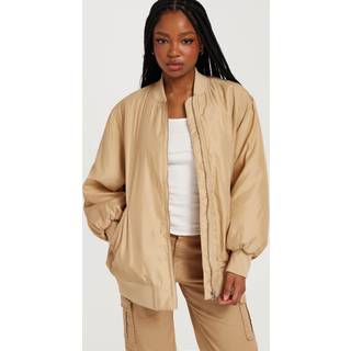 Pieces - Beige - Pckora Oversized Bomber Jacket - Small