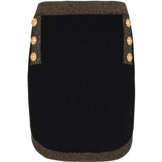 Balmain High-rise ribbed-knit miniskirt - black - XL