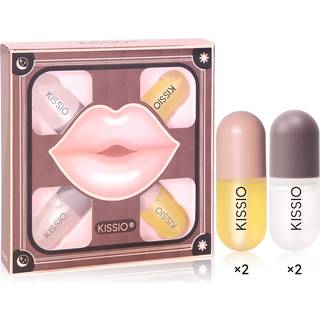 Kissio Lip Plumper Set Natural Lip Plumper og Lip Care Lip Plumper Gloss Lip Moisturizing Day and Night UES 4pcs Lip Plumper Cruelty Free 5,5 ml*