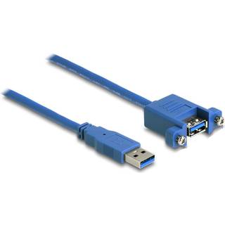 Delock USB 5 Gbps kabel USB-A han til USB 5 Gbps USB-A hun panelmontering 25cm