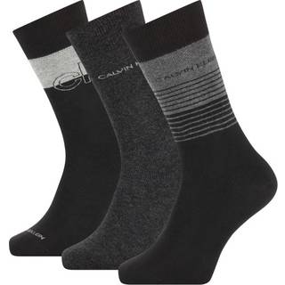 Calvin Klein 3-pak Sawyer Crew Sock - Black/Grey - Str 40/46 * Kampagne *
