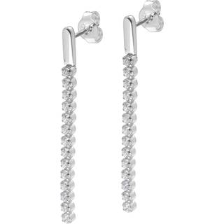 trendor 15103 Damen-Ohrringe 925 Silber Ohrstecker mit Zirkonia
