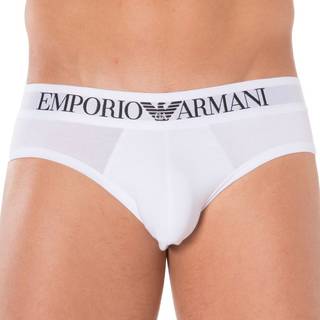EMPORIO ARMANI Herren Slip weiß Baumwolle & Mix unifarben